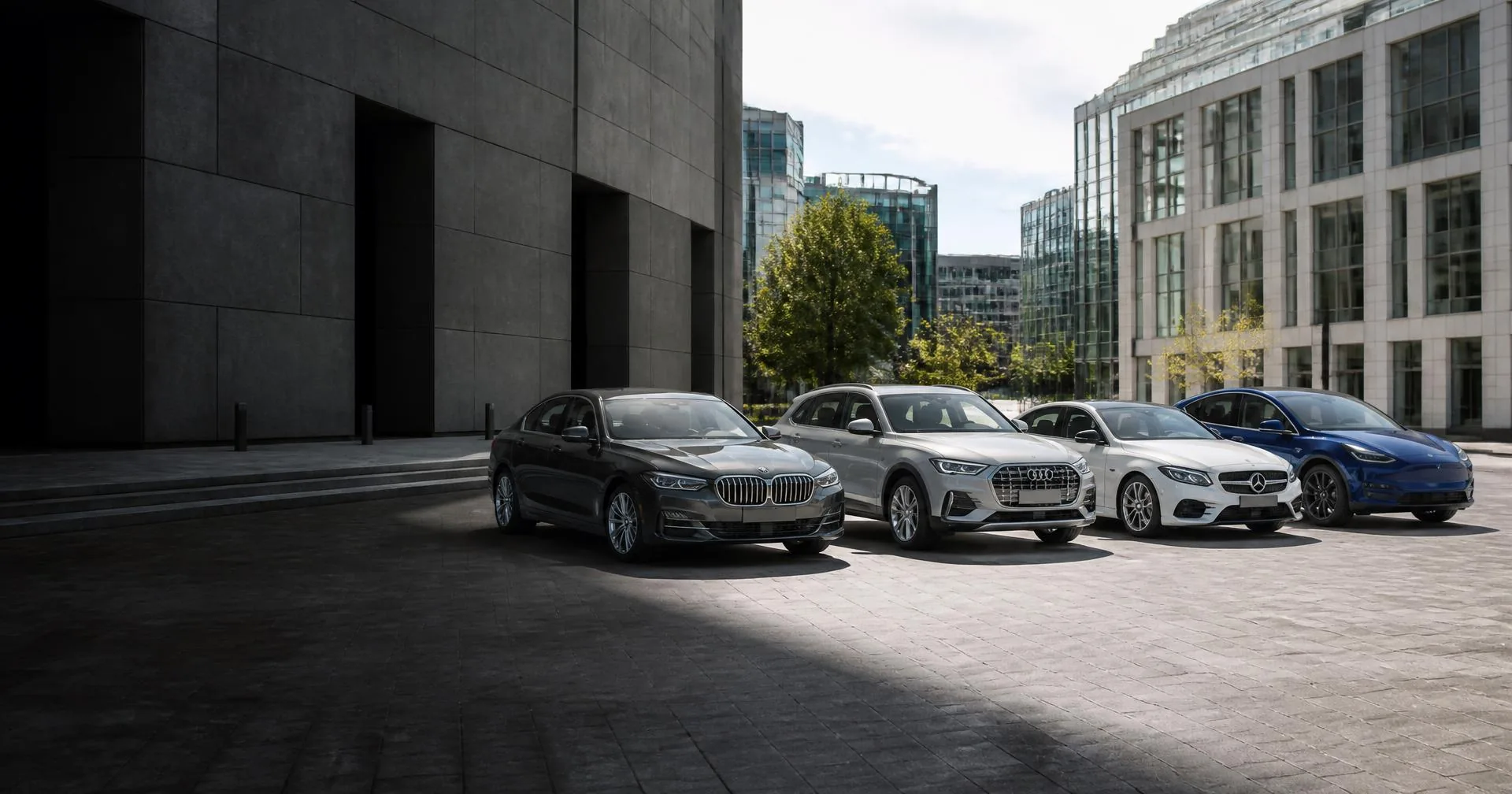 A premium selection of modern BMW, Audi, Mercedes-Benz and Tesla vehicles